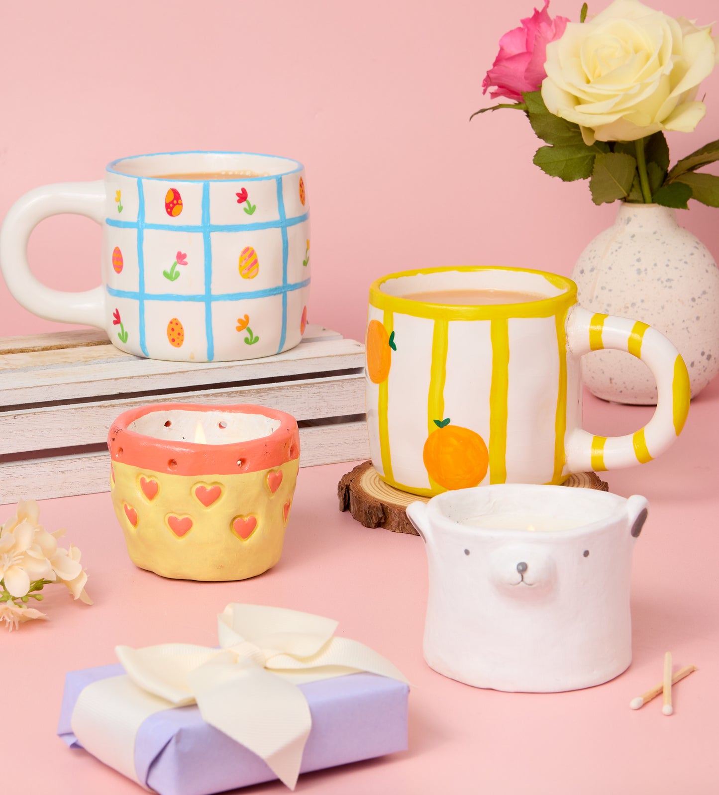 Handmade for Mum: Mug & Pottery Candle Set
