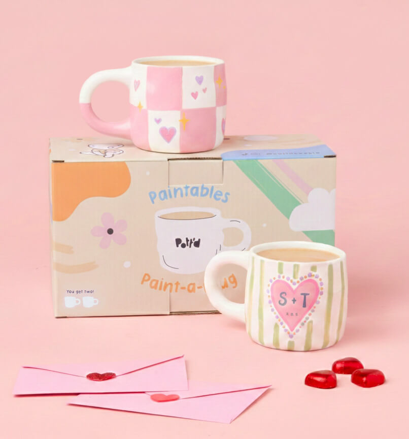 At-Home Pottery & Mug Painting Date Bundle