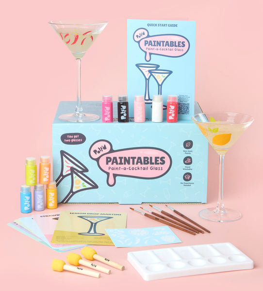 Paint-a-Cocktail Glass x2