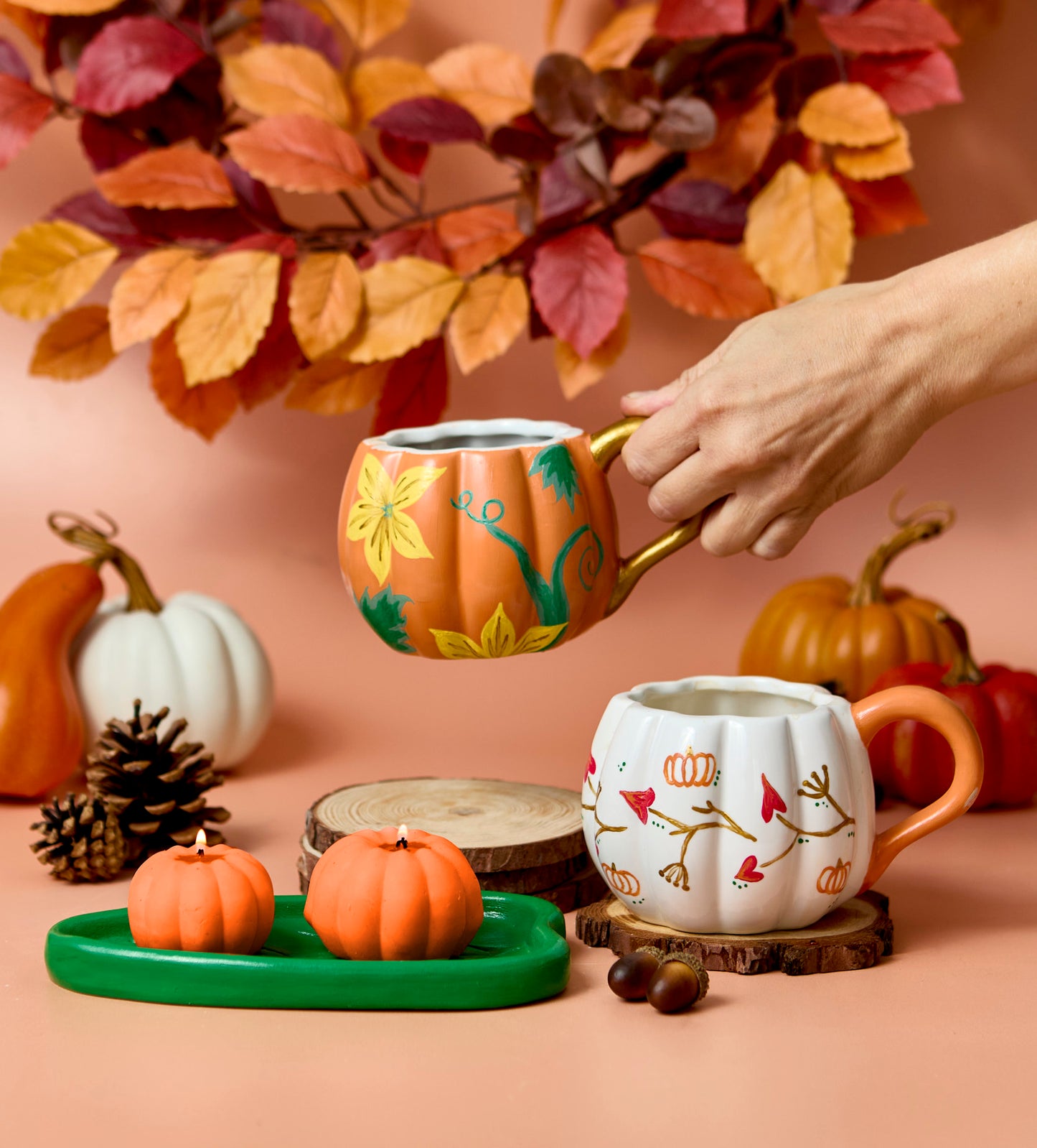 Pumpkin Patch: Candles and Mug Set
