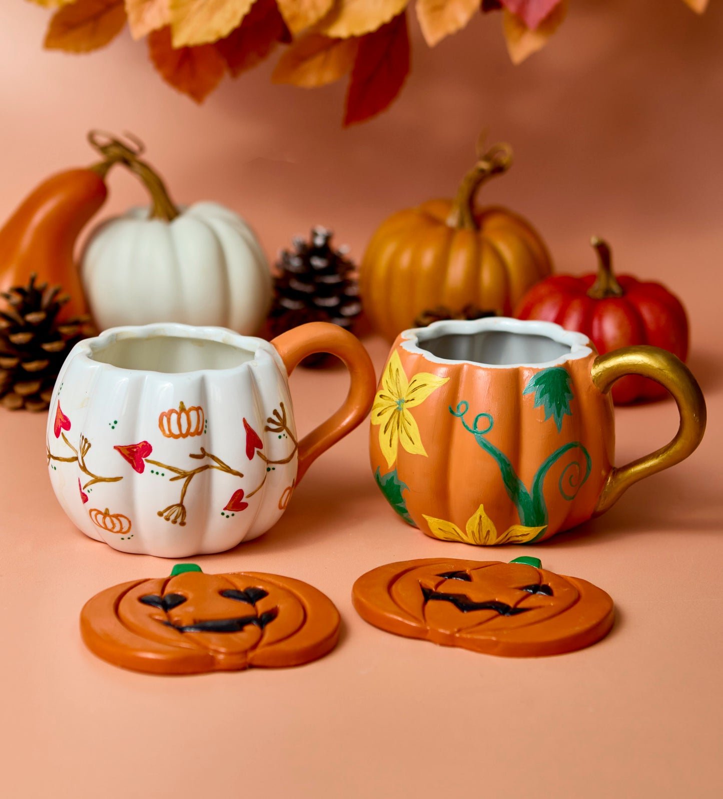 Pumpkin Patch: Coasters and Mug Set