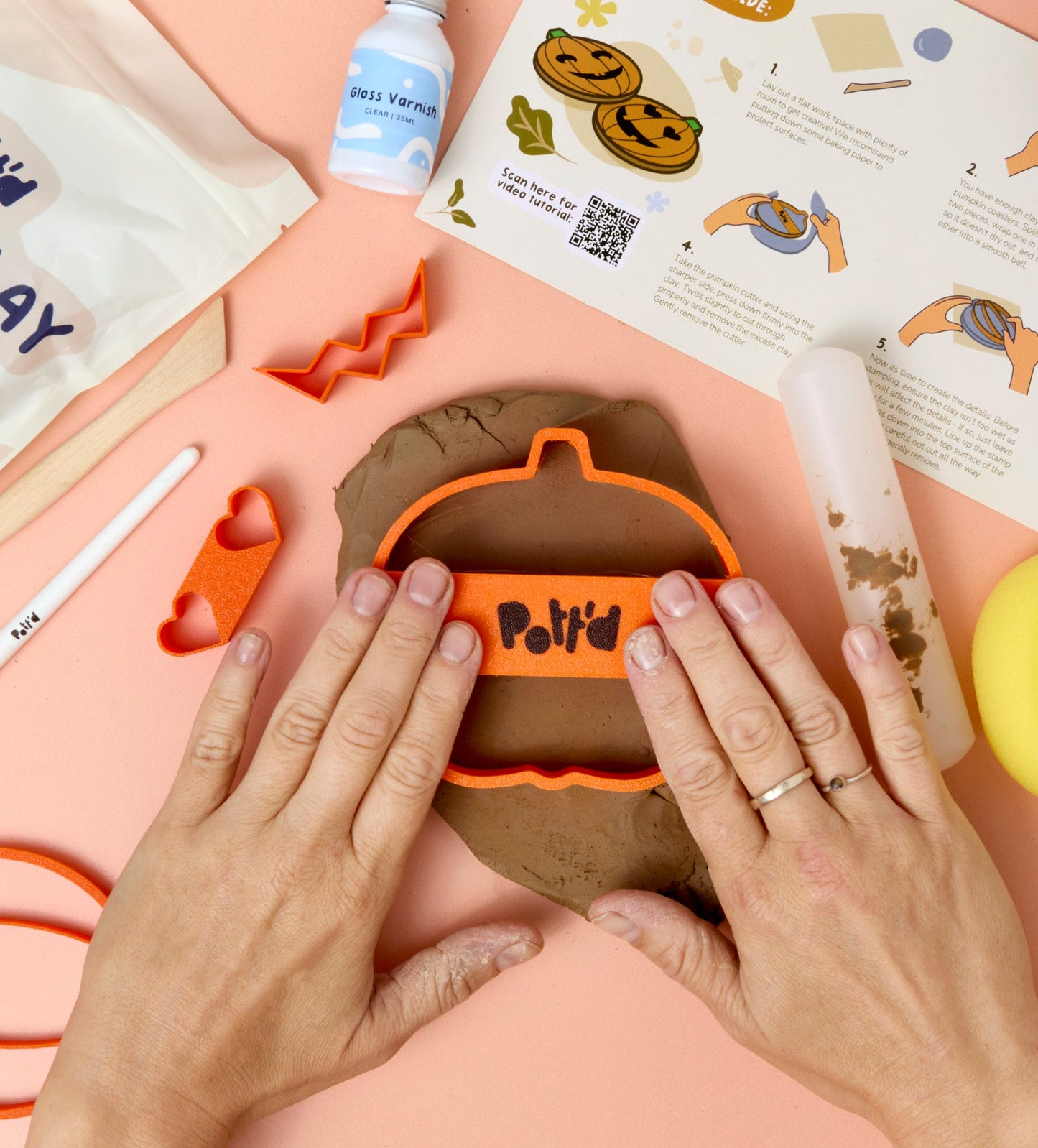 Pumpkin Coaster Clay Kit