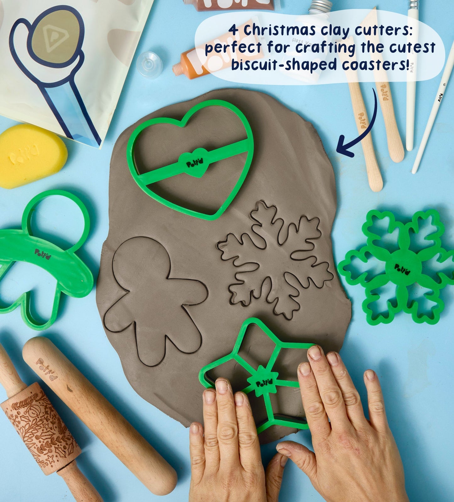 Christmas Cookie Coaster Kit & Mug Bundle