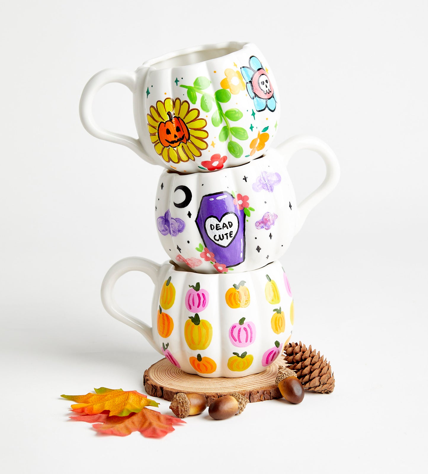 Halloween Pumpkin Paint-a-Mug x2