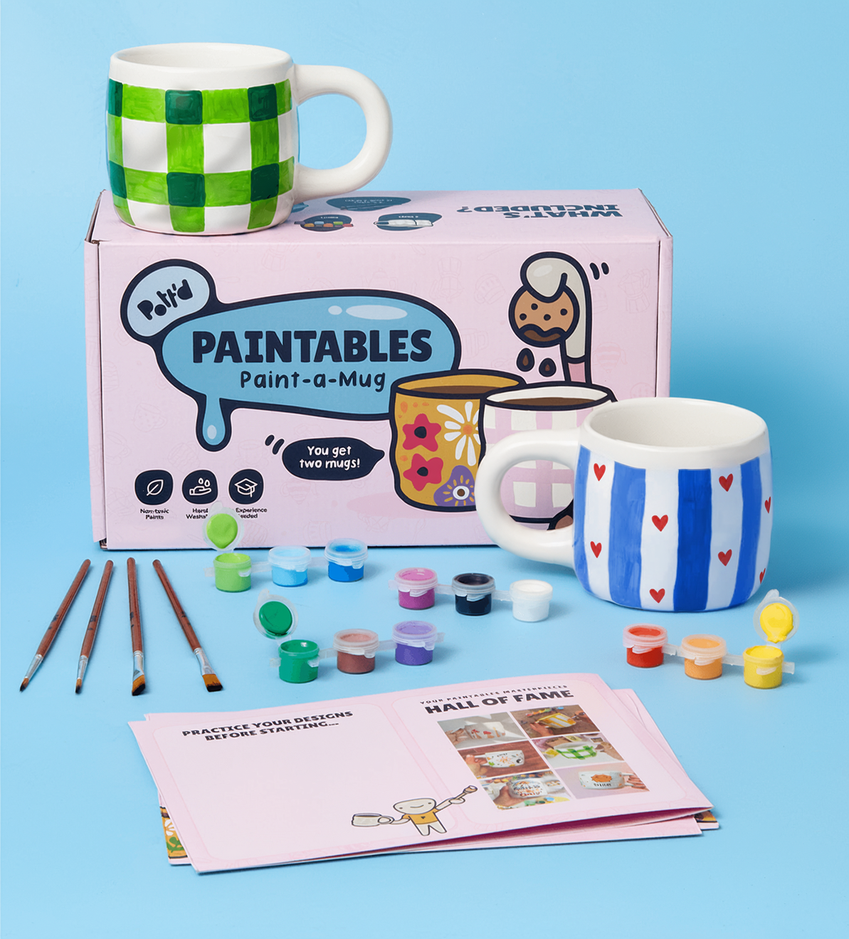 Mugs & Wine Glass Painting Bundle