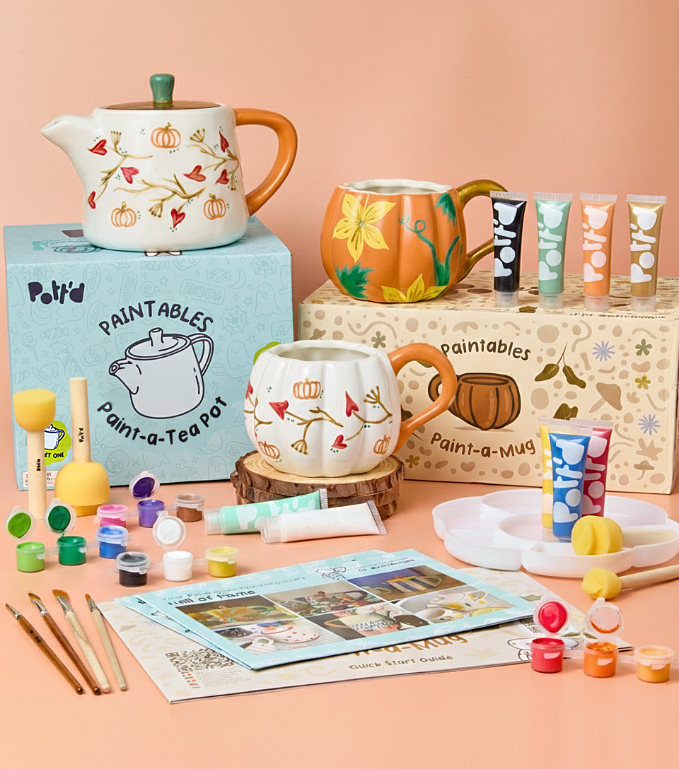 Autumn Paint-a-Tea Pot