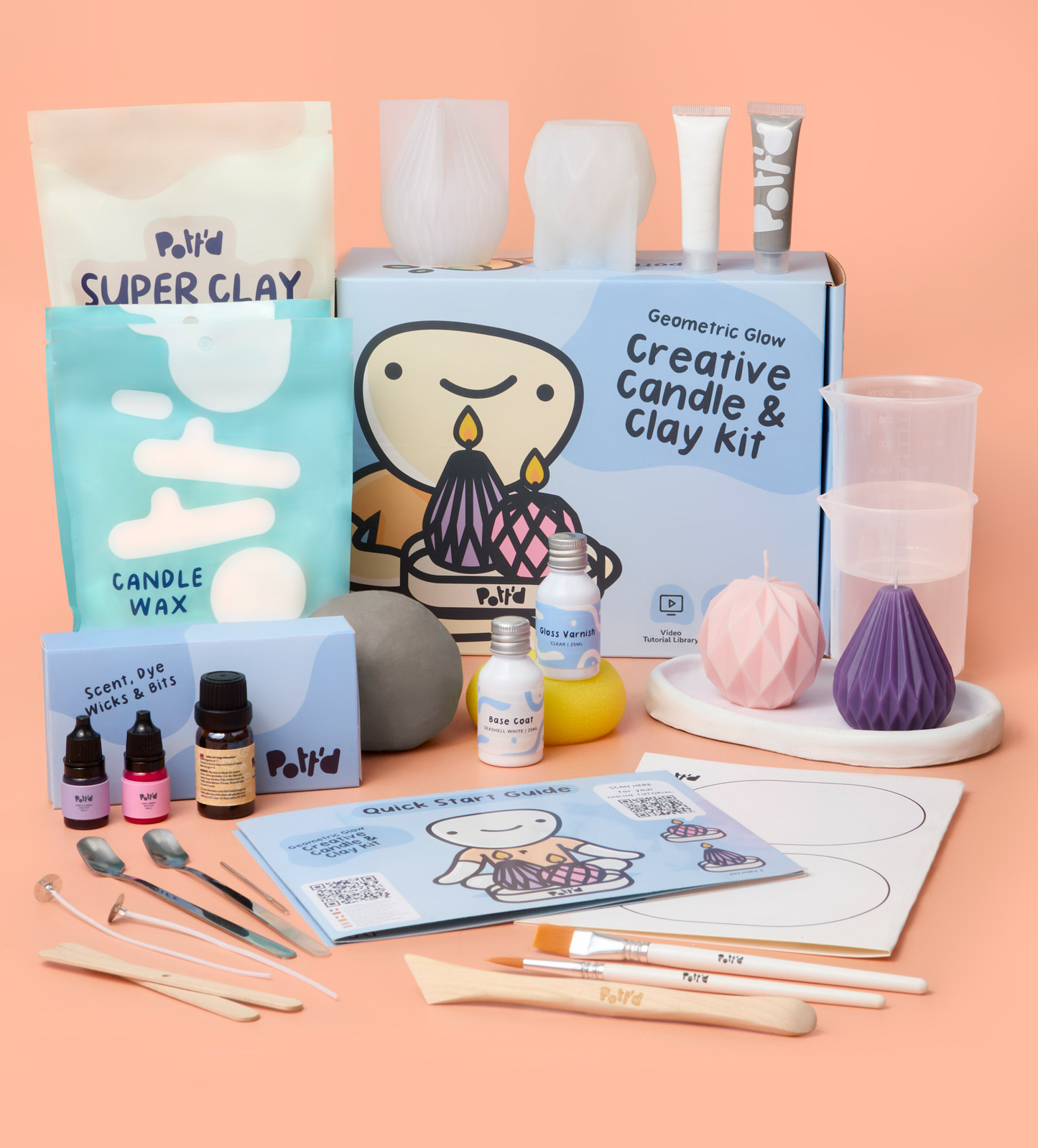 Geometric Glow Creative Candle & Clay Kit