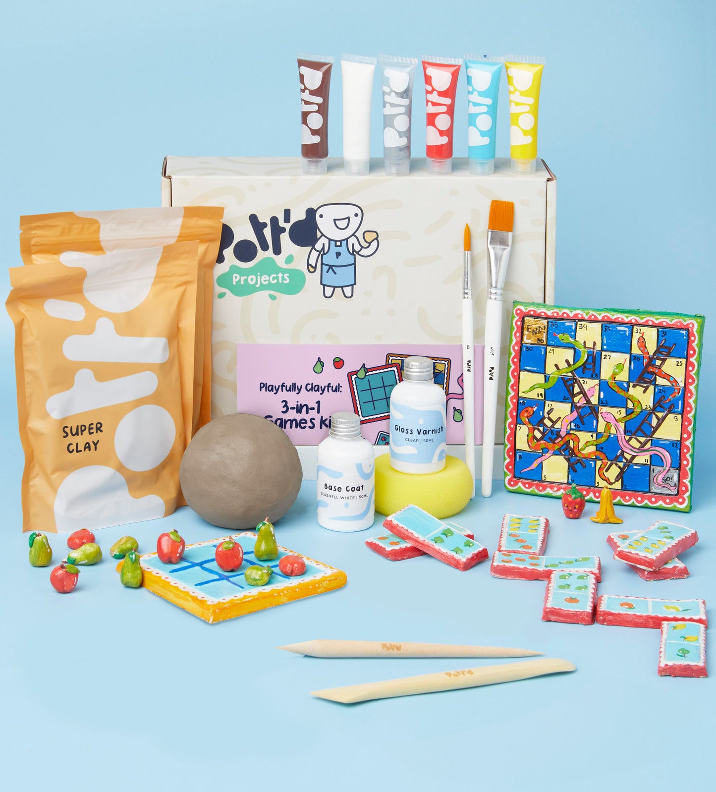 Playfully Clayful: 3-in-1 Games Kit