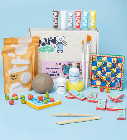 Playfully Clayful: 3-in-1 Games Kit