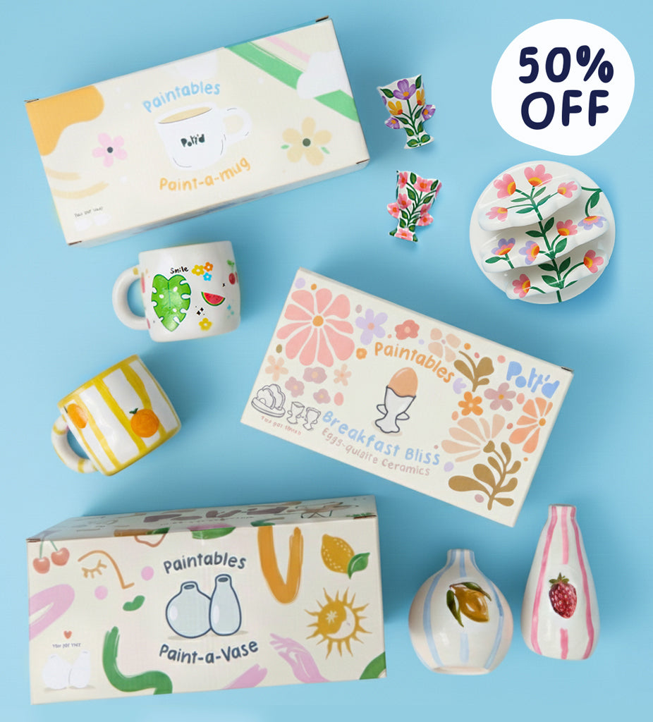 Paintables Mug Vase & Breakfast Set Bundle