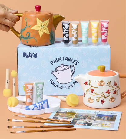 Autumn Paint-a-Tea Pot