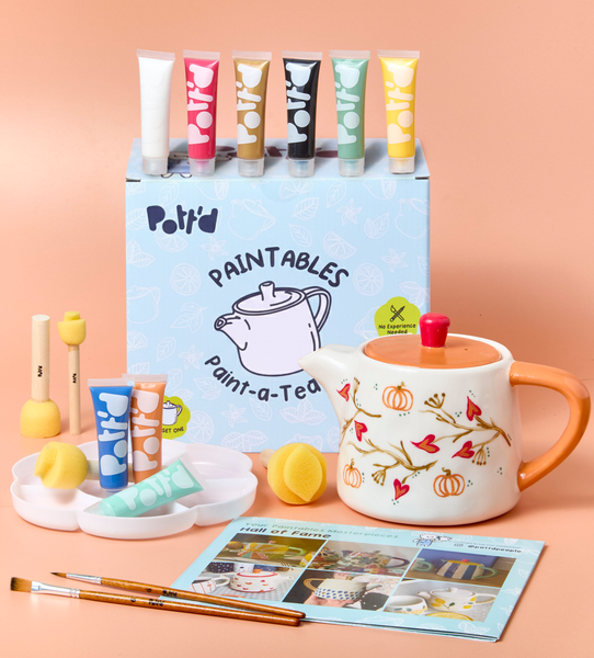 Autumn Paint-a-Tea Pot