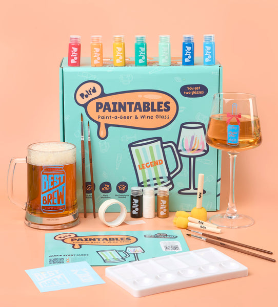 Paint-a-Beer and Wine Glass