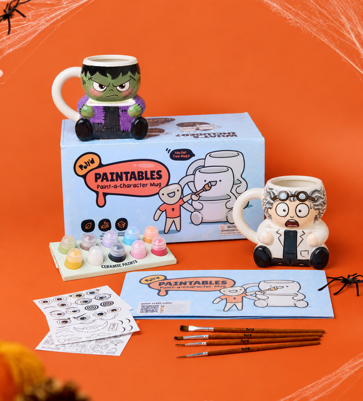 Halloween Paint Character Mug x2