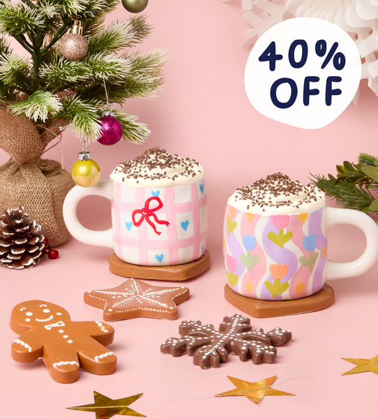 Christmas Cookie Coaster Kit & Mug Bundle