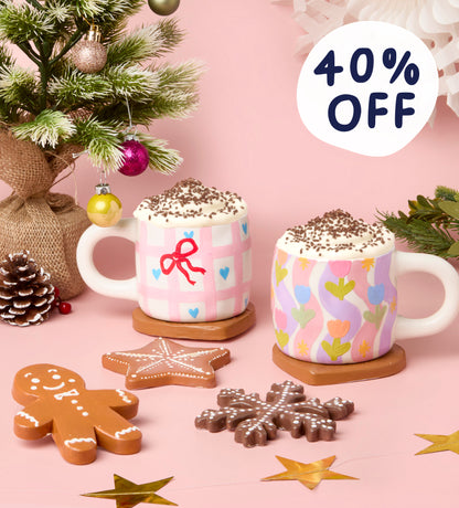 Christmas Cookie Coaster Kit & Mug Bundle