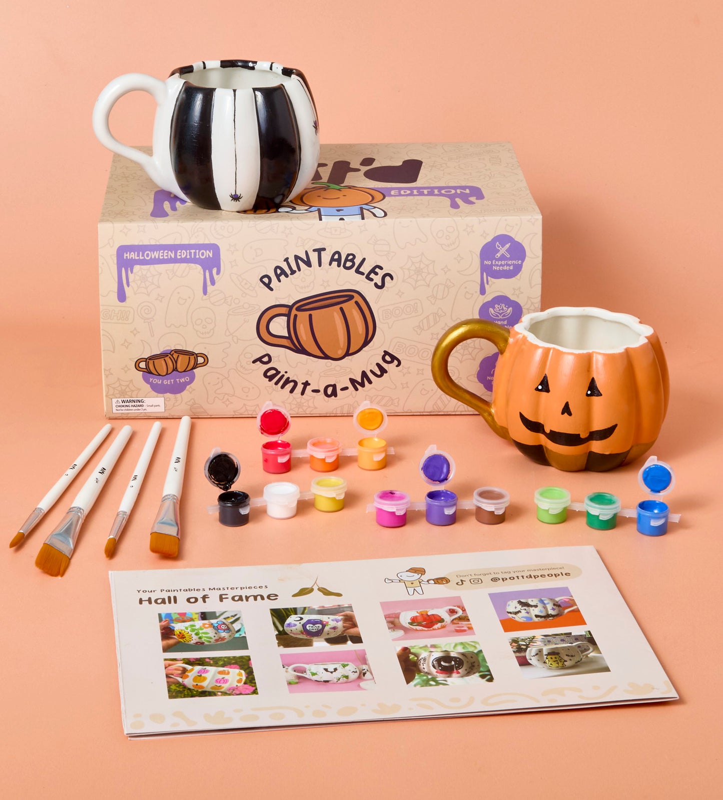 Pumpkin Paint-a-Mug x2