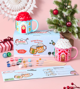 Gingerbread House Paint-a-Mug x2