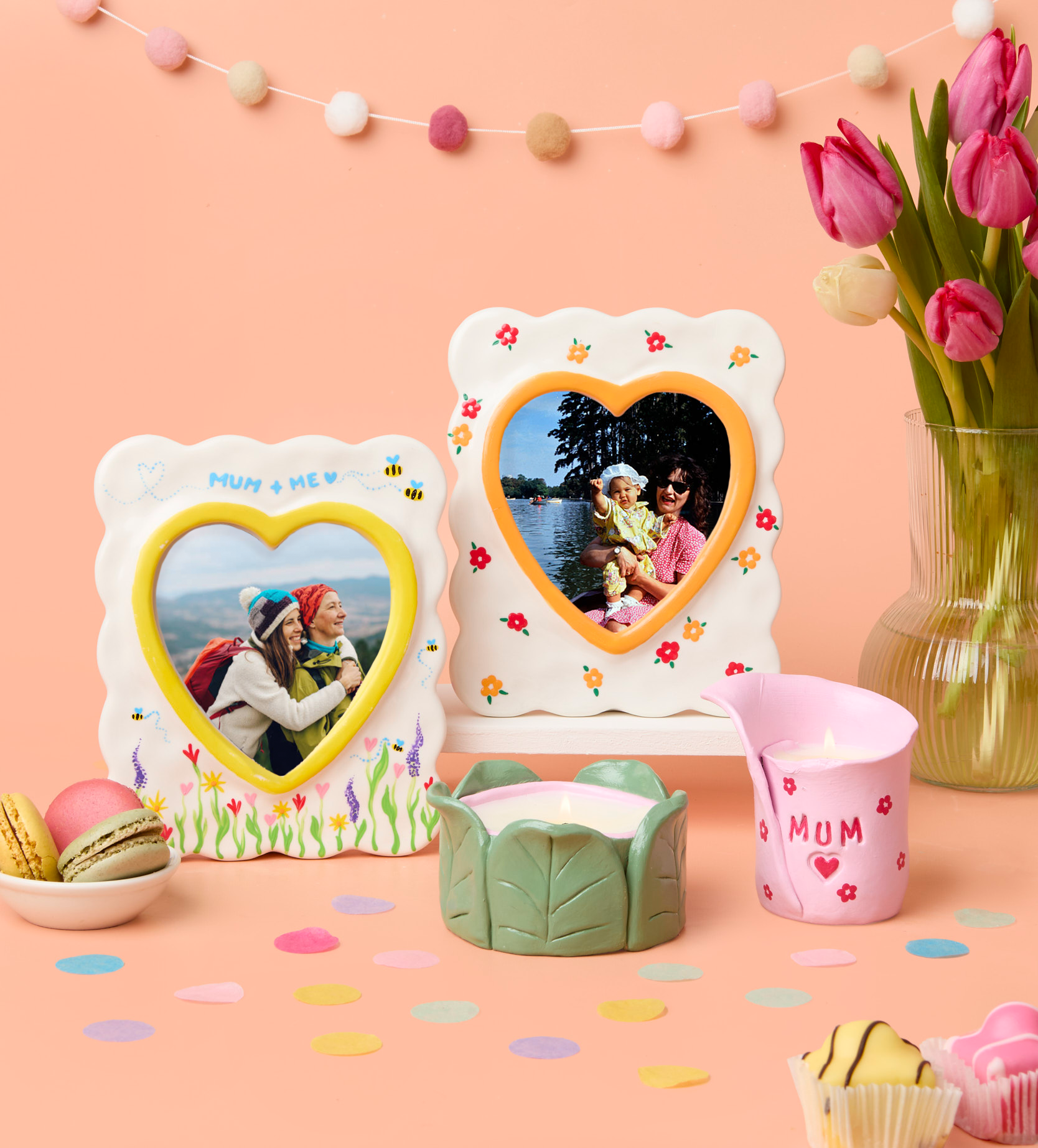 Handmade Moments Clay Candles & Frame Painting Bundle