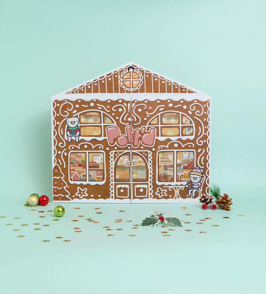 The Pott'd gingerbread bakery advent calendar, closed