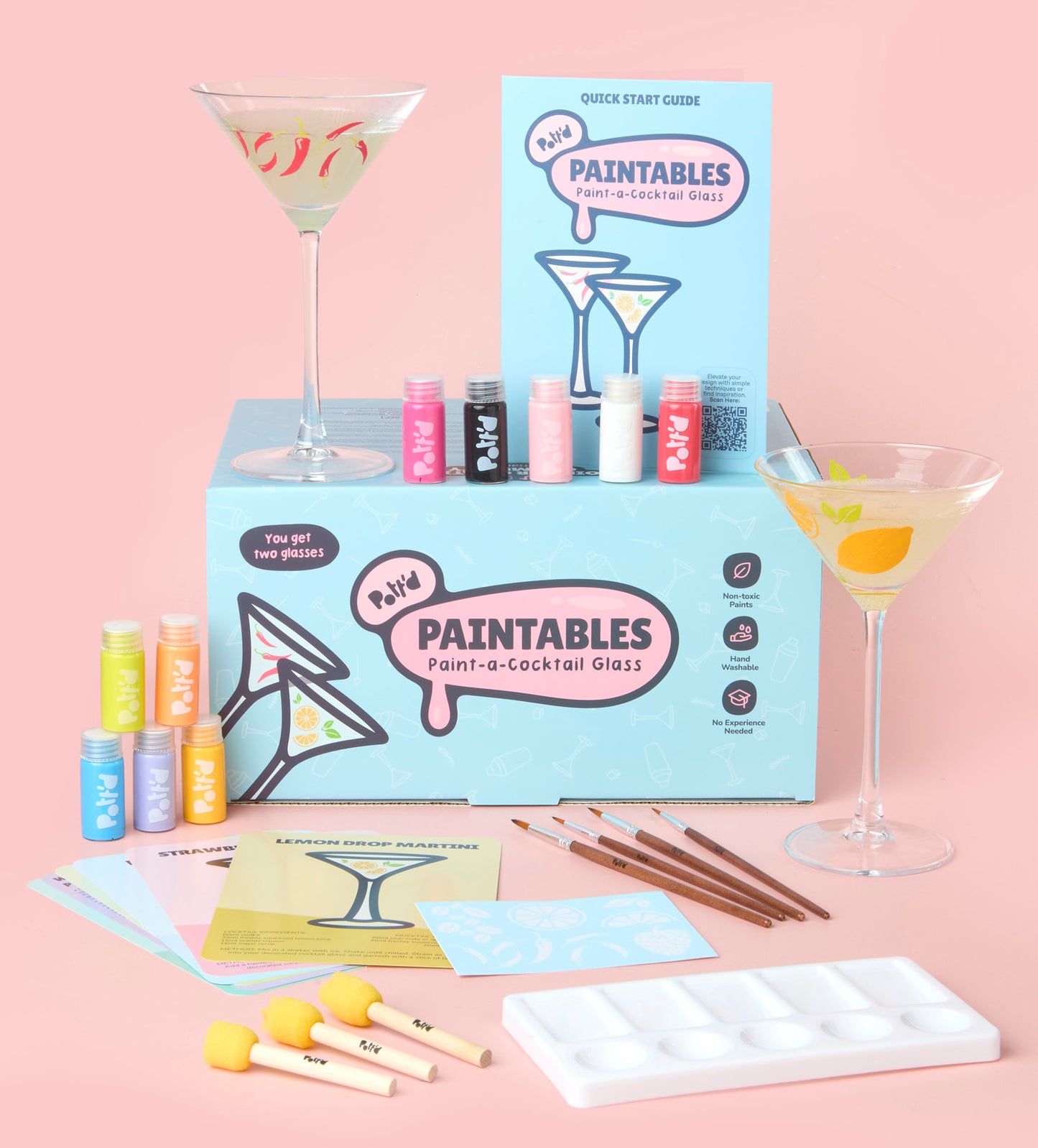 Paint-a-Cocktail Glass