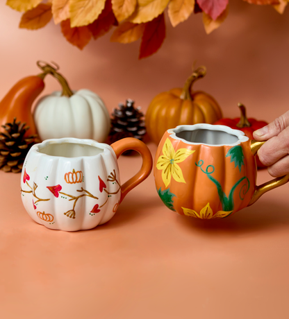Pumpkin Paint-a-Mug x2