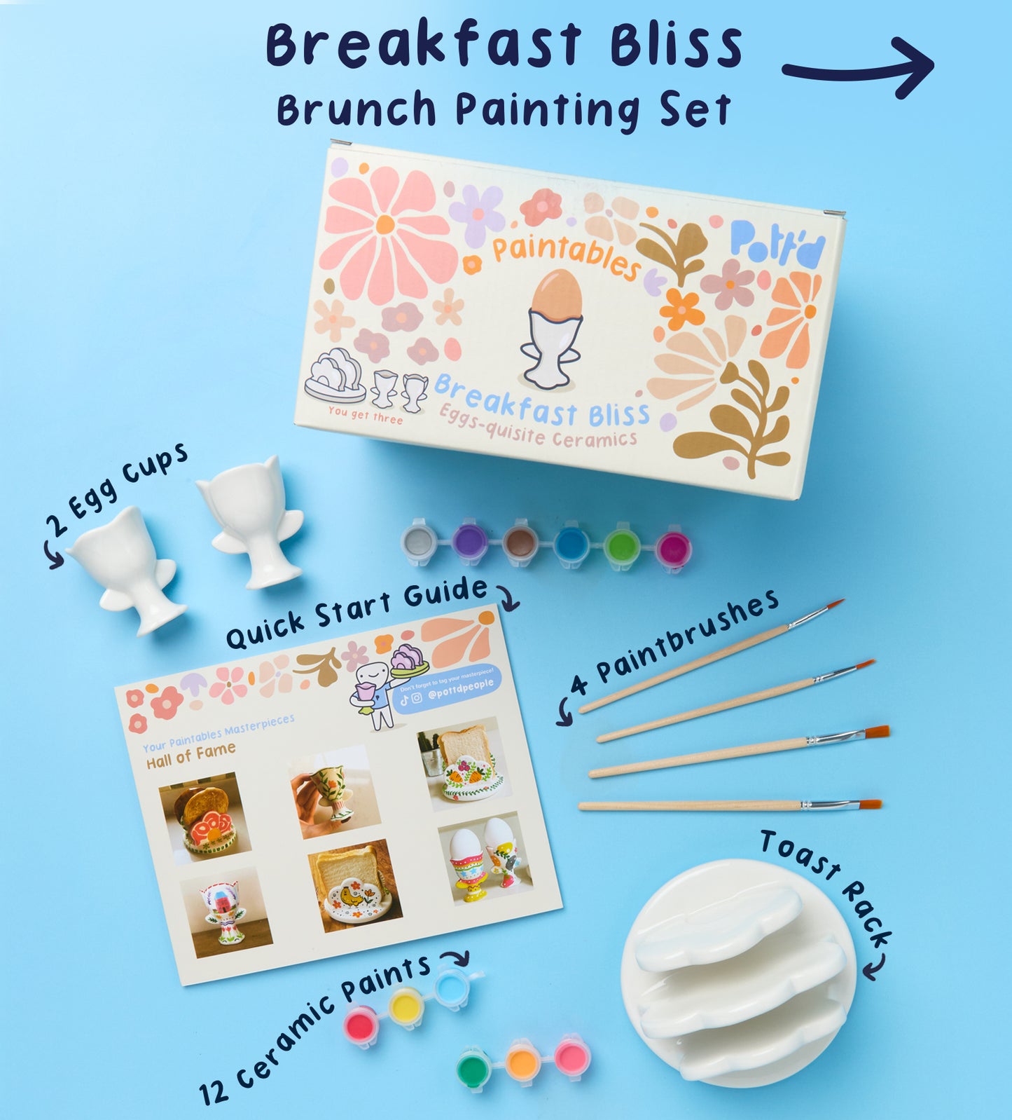 Paintables Mug, Vase & Breakfast Set Bundle