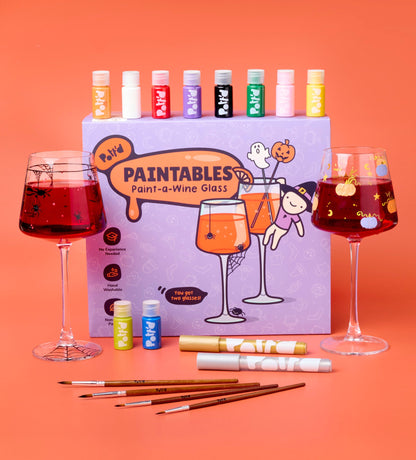 Halloween Wine Glass Painting Kit