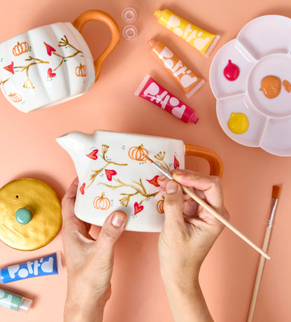 Autumn Paint-a-Tea Pot
