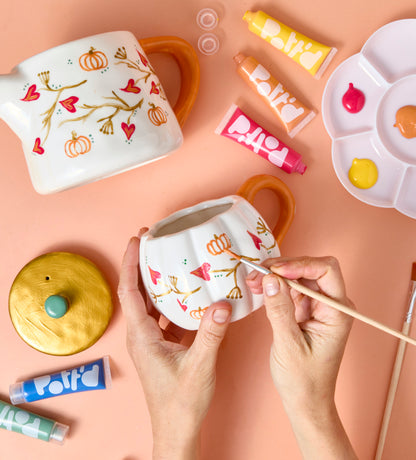 Autumn Paint-a-Tea Pot