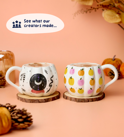 Pumpkin Paint-a-Mug x2