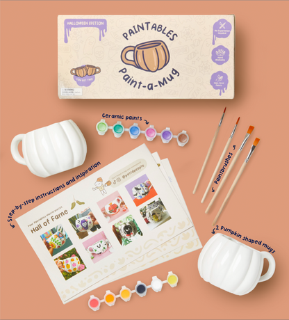 Pumpkin Paint-a-Mug x2