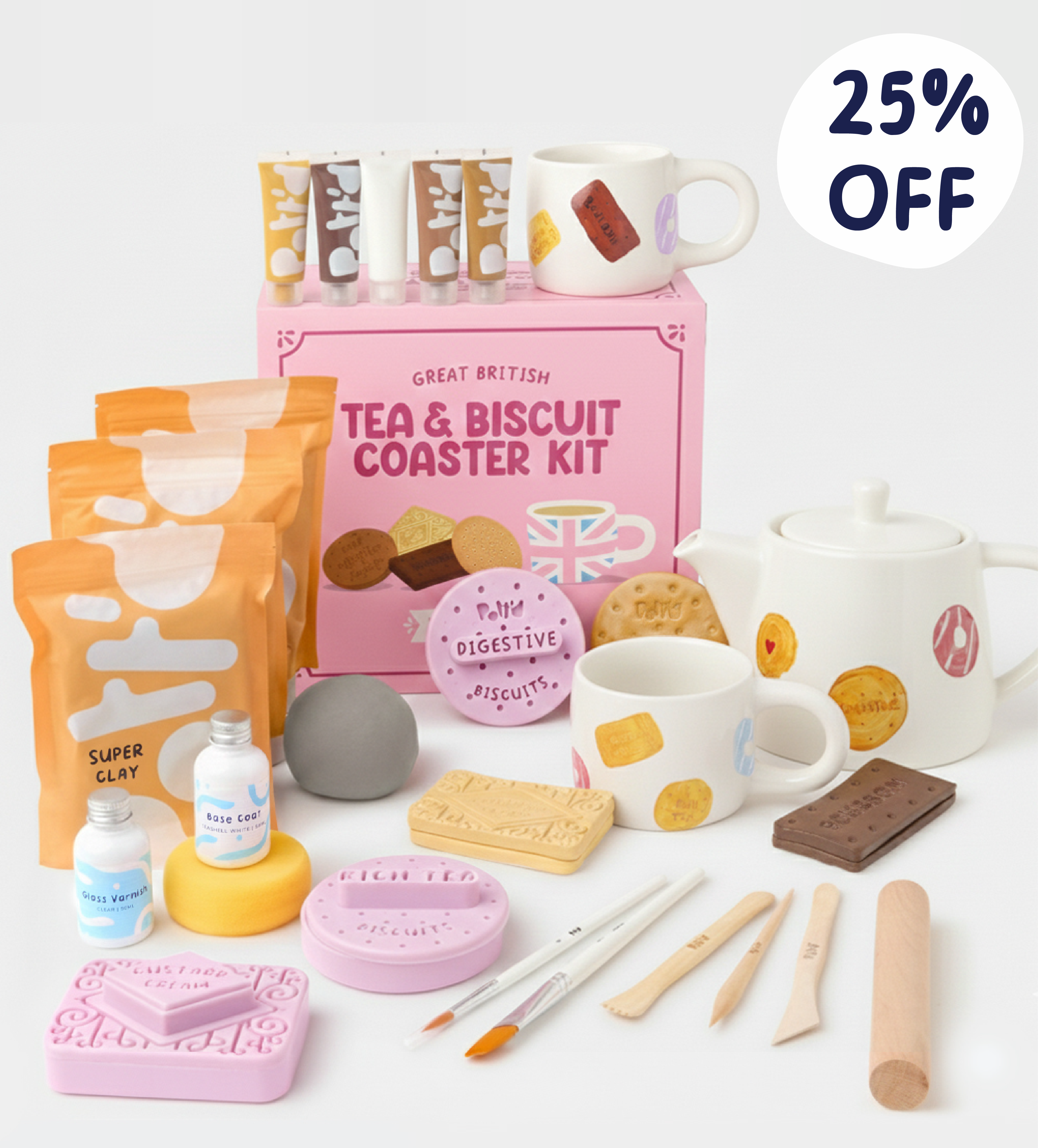 Biscuit Coaster & Teapot Bundle - Image 1