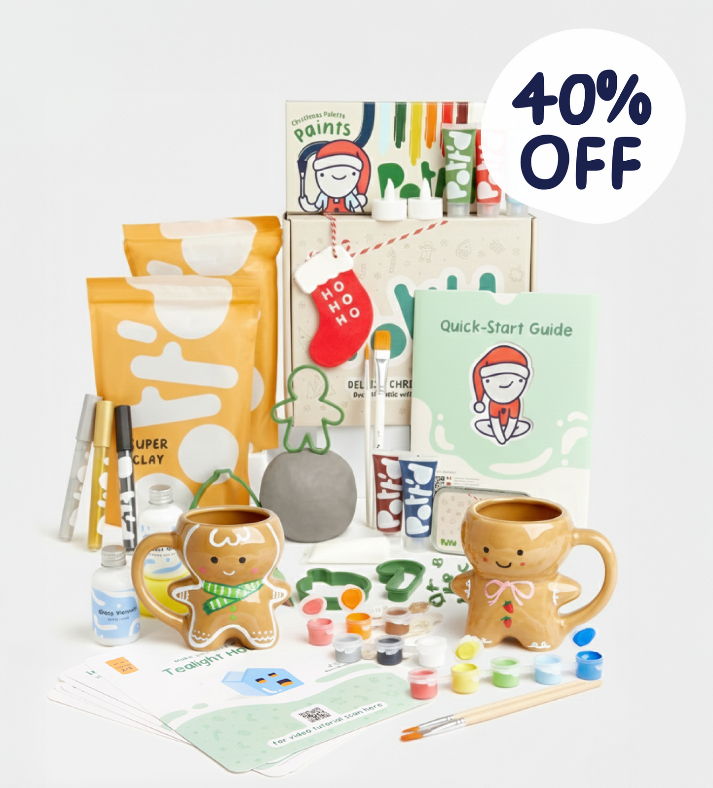 Christmas Pottery & Gingerbread Mug Bundle
