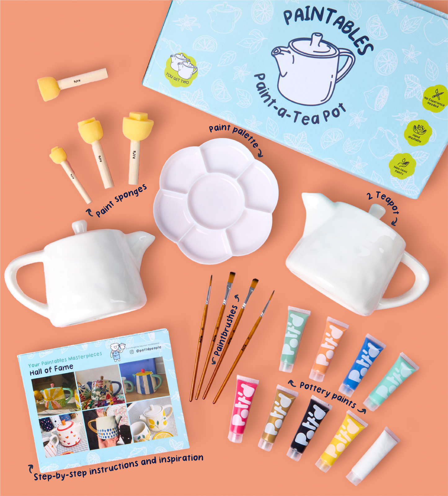 Autumn Paint-a-Tea Pot