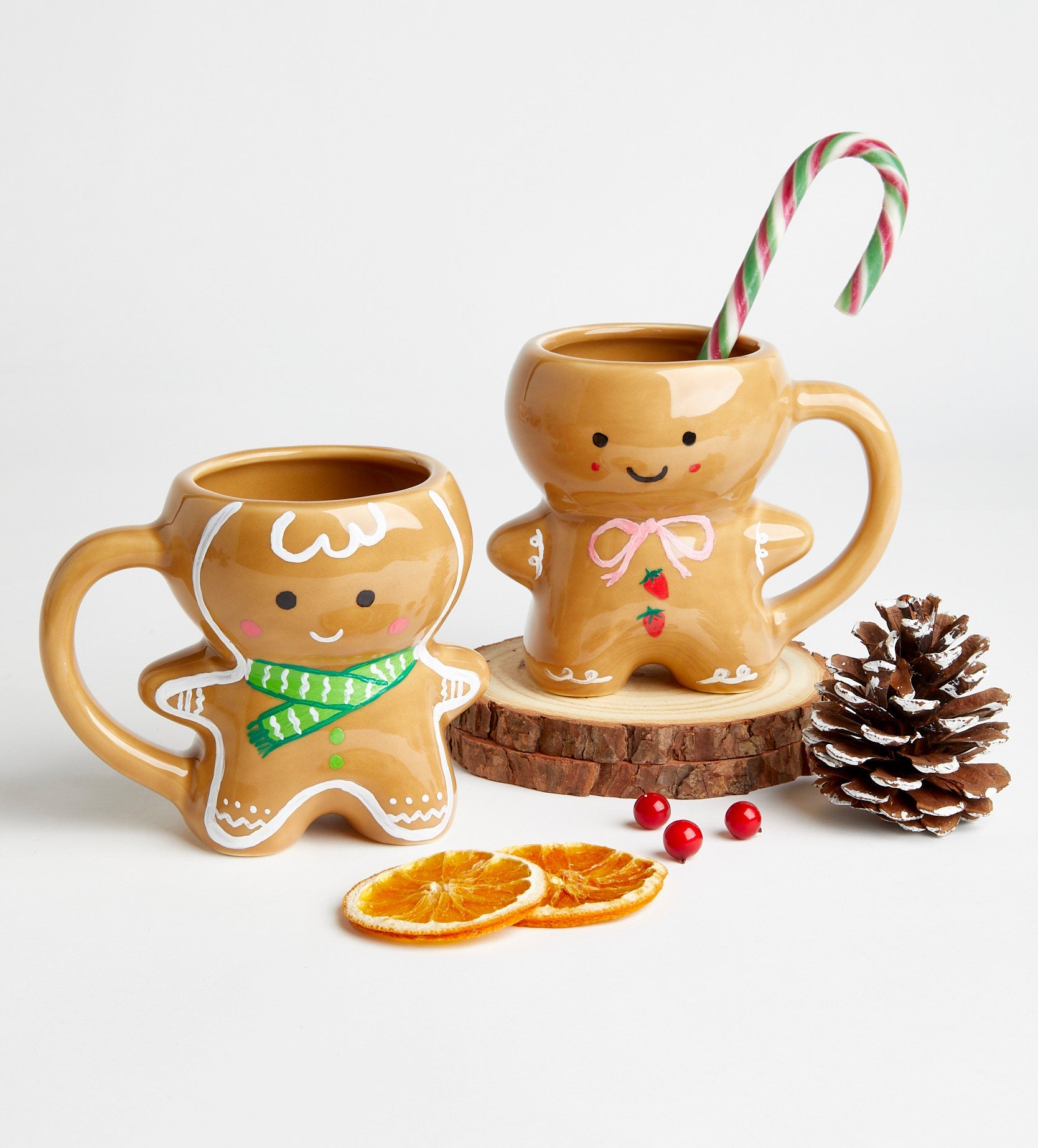 Christmas Gingerbread Paint-a-Mug x2