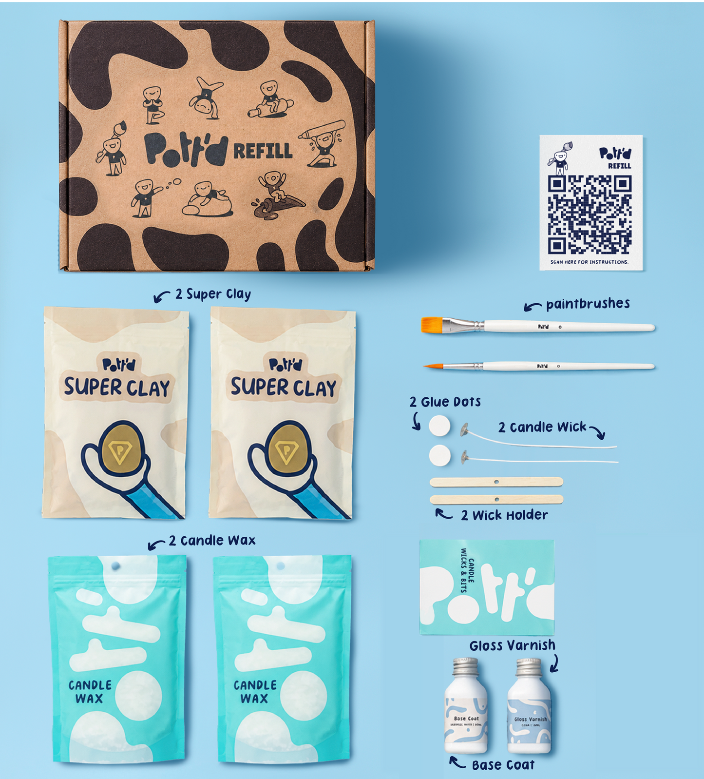 Refill: Home Pottery Candle Kit
