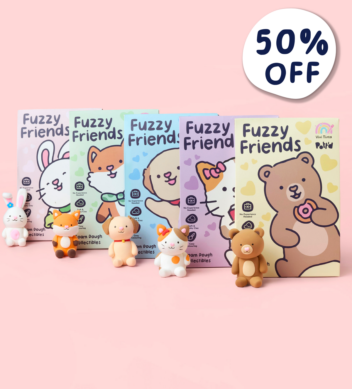 Fuzzy Friends Foam Dough Bundle