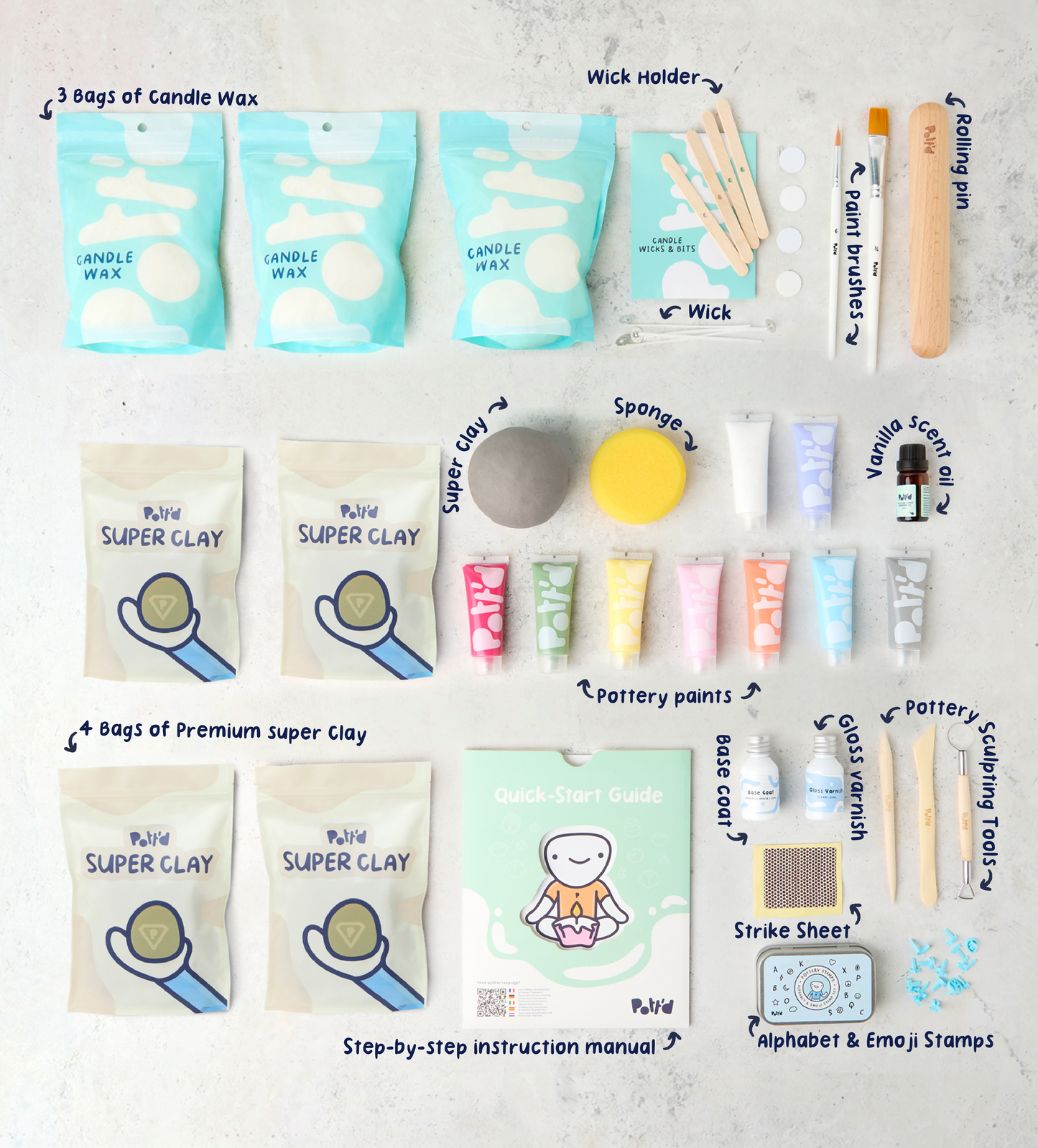 Home Pottery Candle Making Kit