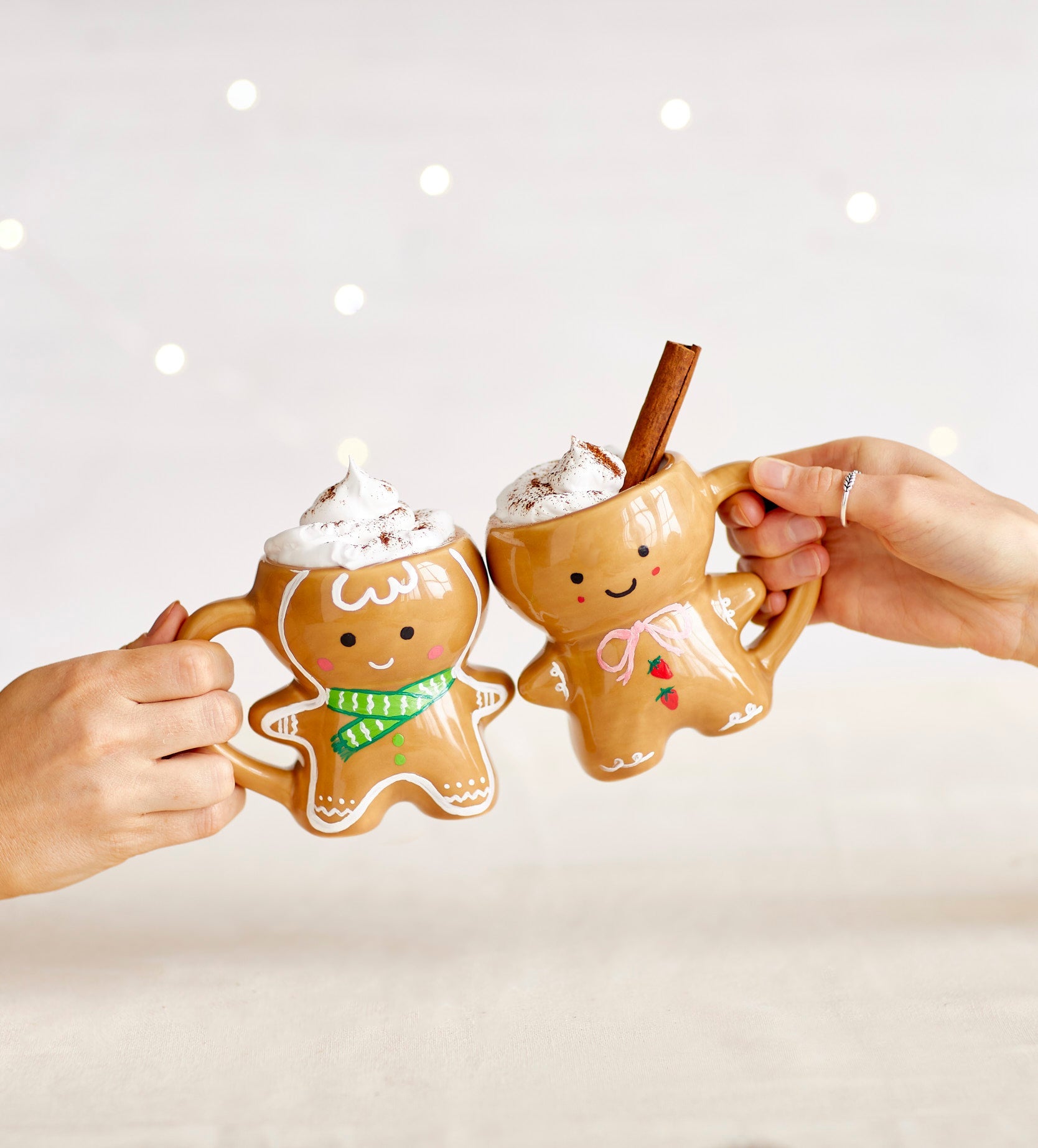 Christmas Gingerbread Paint-a-Mug x2