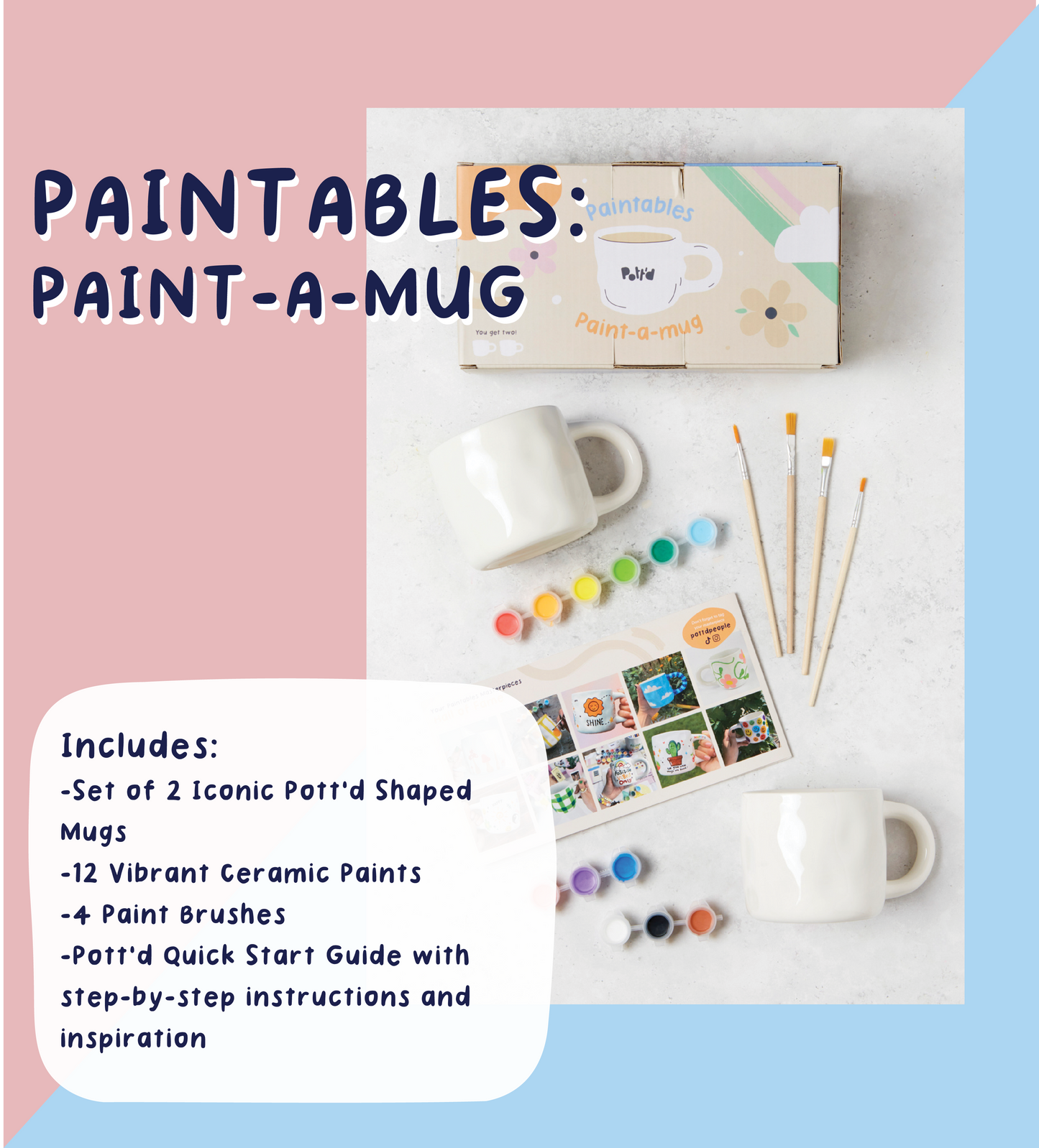 Paintables Trio: Mug, Frame & Vase