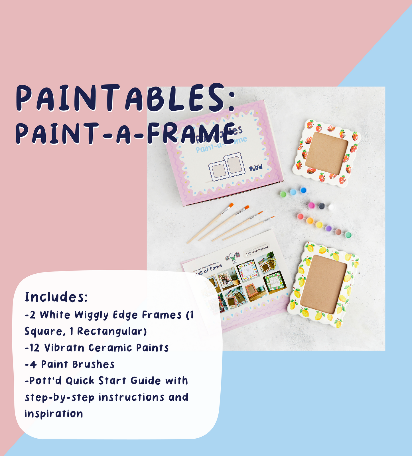 Paintables Trio: Mug, Frame & Vase