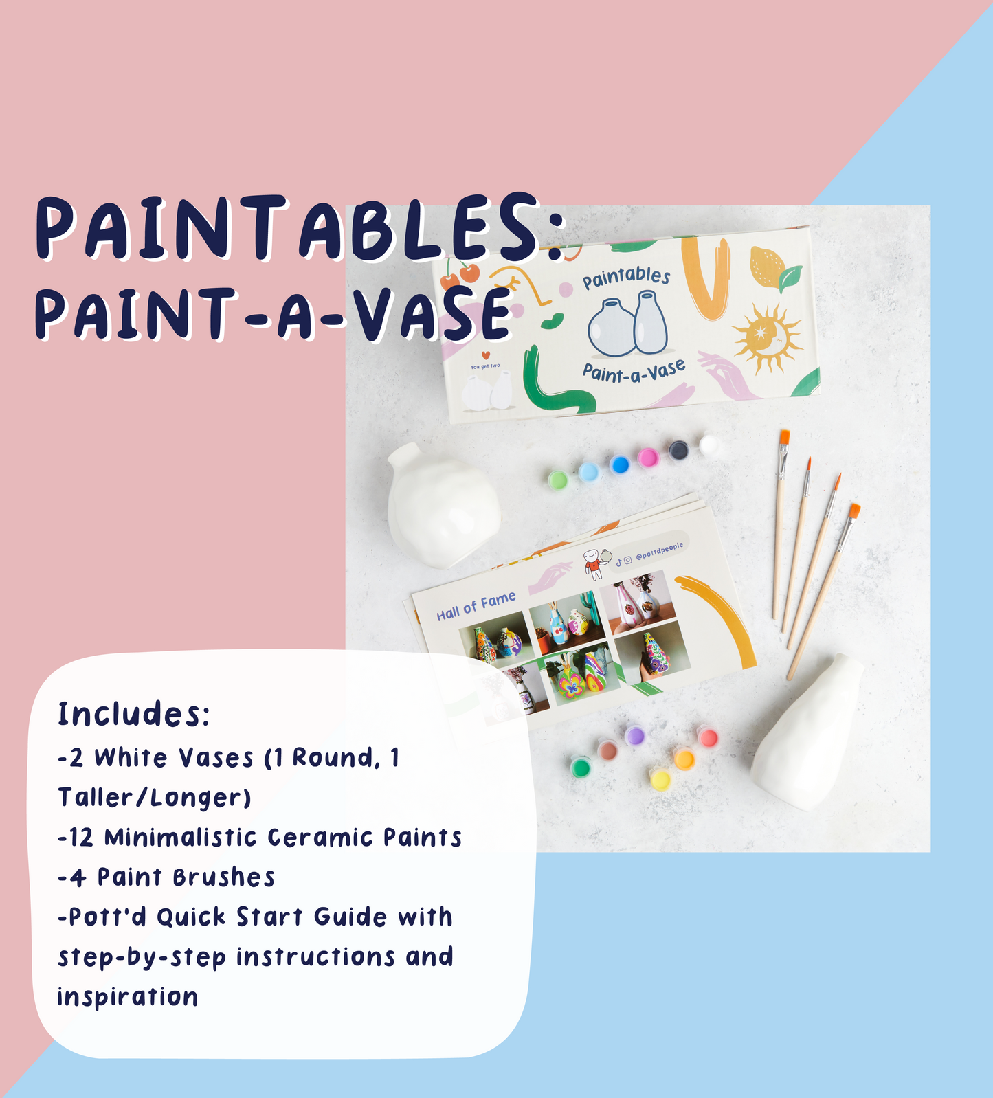 Paintables Trio: Mug, Frame & Vase