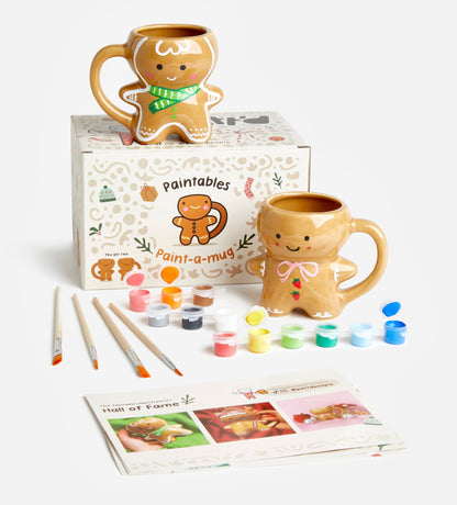 Christmas Gingerbread Paint-a-Mug x2