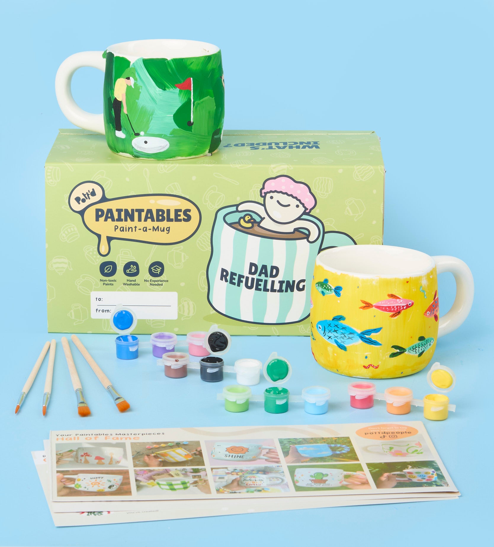 Fathers Day Paint Mug x2